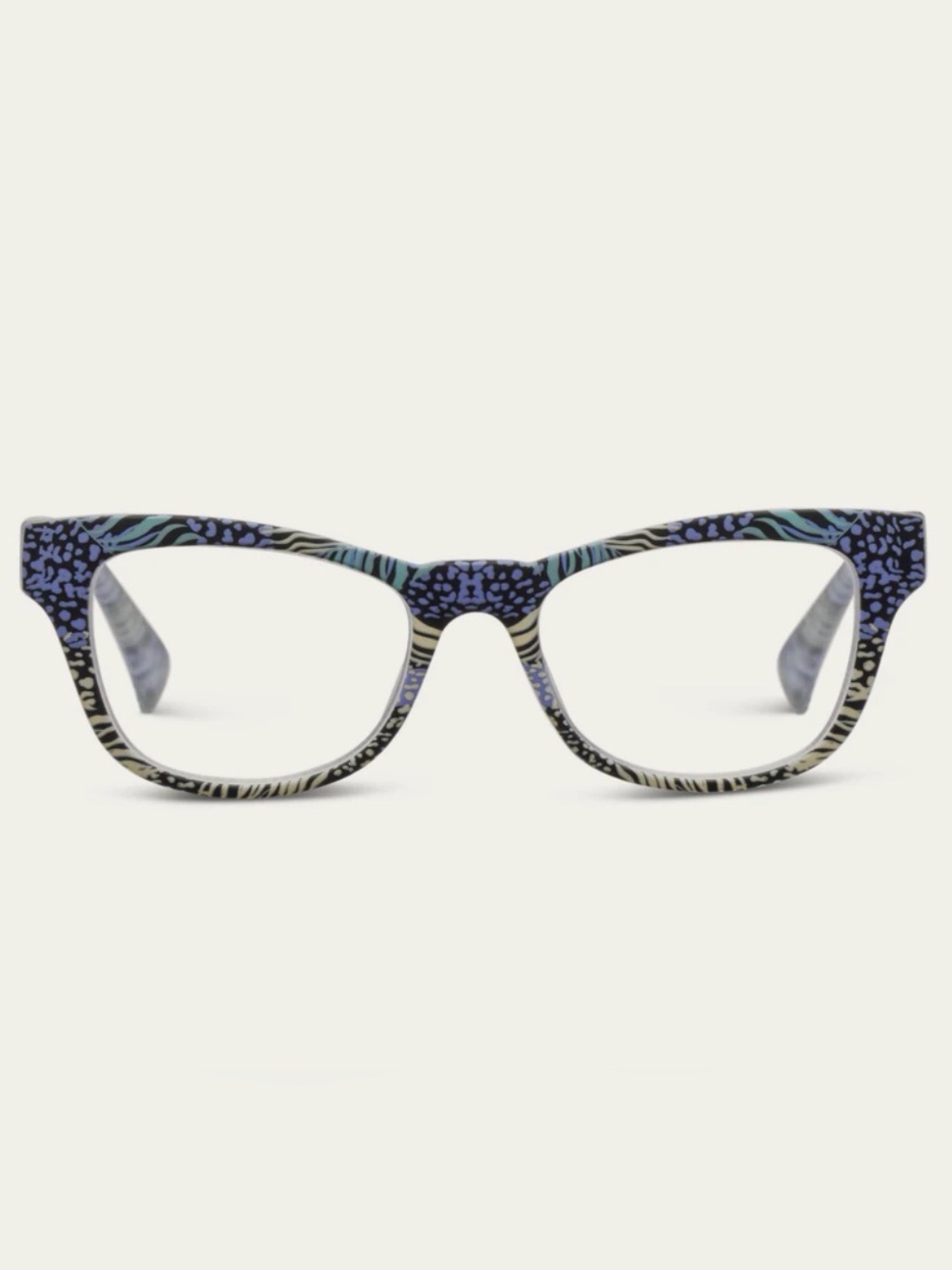 Anthropologie (Peepers) Lynx Style Cat-Eye Reading Glasses - Blue Safari